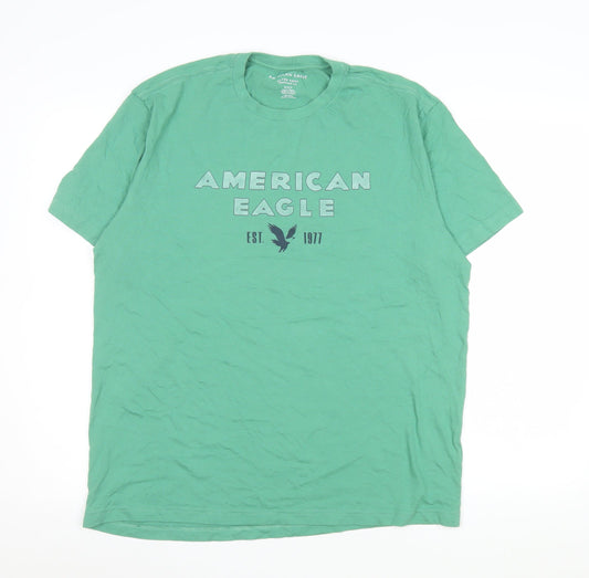 Mens UK Size M American Eagle Green  T-Shirt