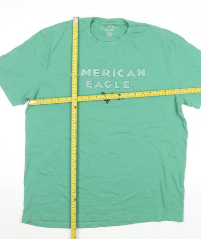 Mens UK Size M American Eagle Green  T-Shirt