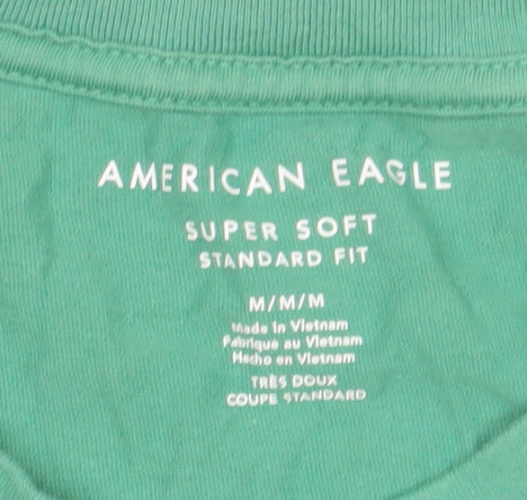 Mens UK Size M American Eagle Green  T-Shirt