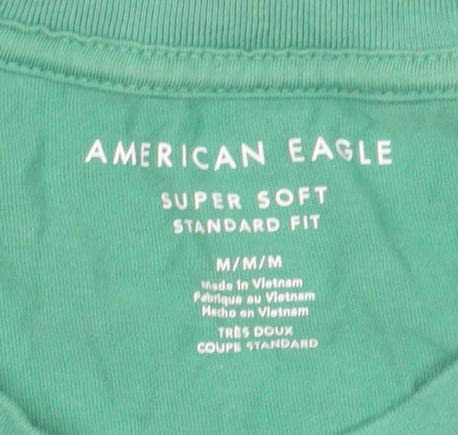 Mens UK Size M American Eagle Green  T-Shirt