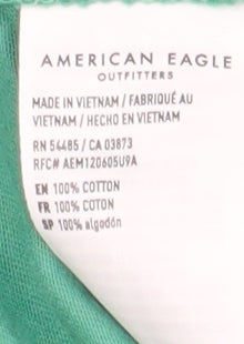 Mens UK Size M American Eagle Green  T-Shirt