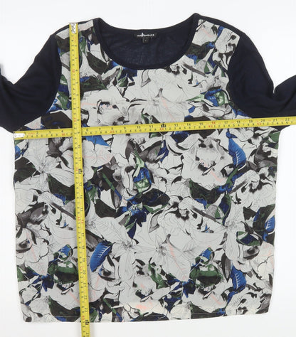 Womens UK Size L Warehouse Multicoloured Basic Blouse