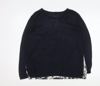 Womens UK Size L Warehouse Multicoloured Basic Blouse