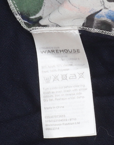 Womens UK Size L Warehouse Multicoloured Basic Blouse