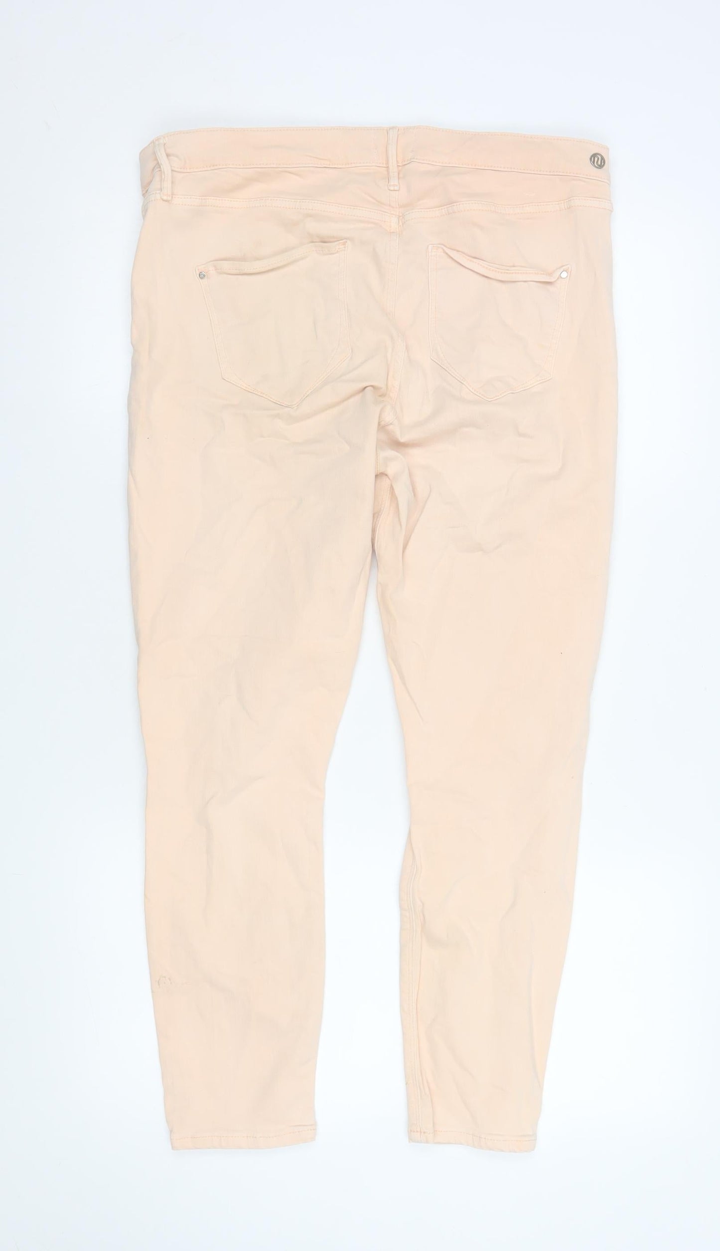 Womens UK Size 16 River Island Slim Fit Skinny Beige Jeans