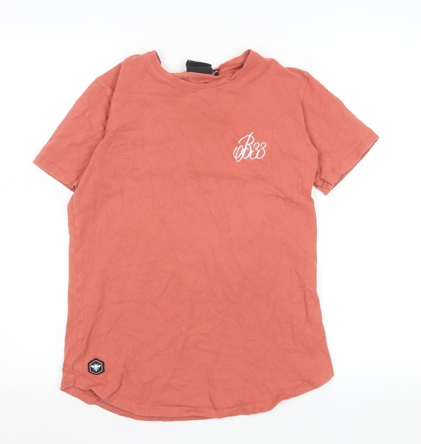 Womens UK Size S Bee Inspired Orange Basic T-Shirt