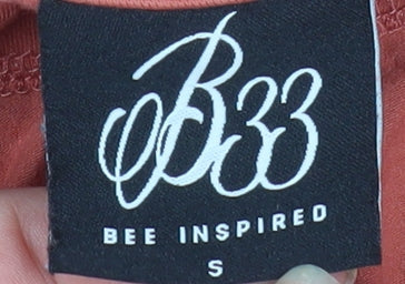 Womens UK Size S Bee Inspired Orange Basic T-Shirt