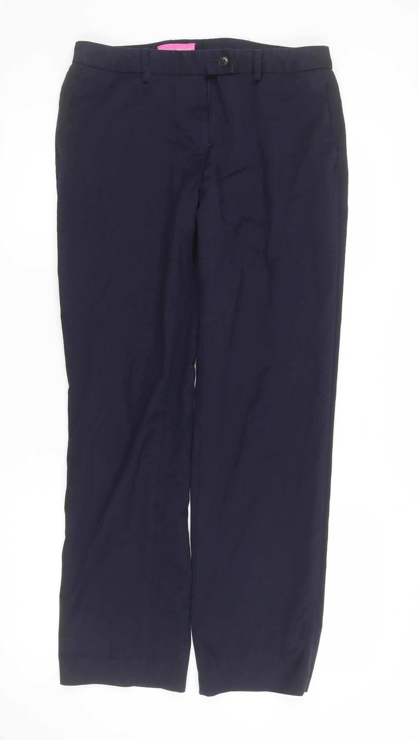 Mens UK Size 12L Brook Taverner Regular Fit Dress Pants Blue Trousers