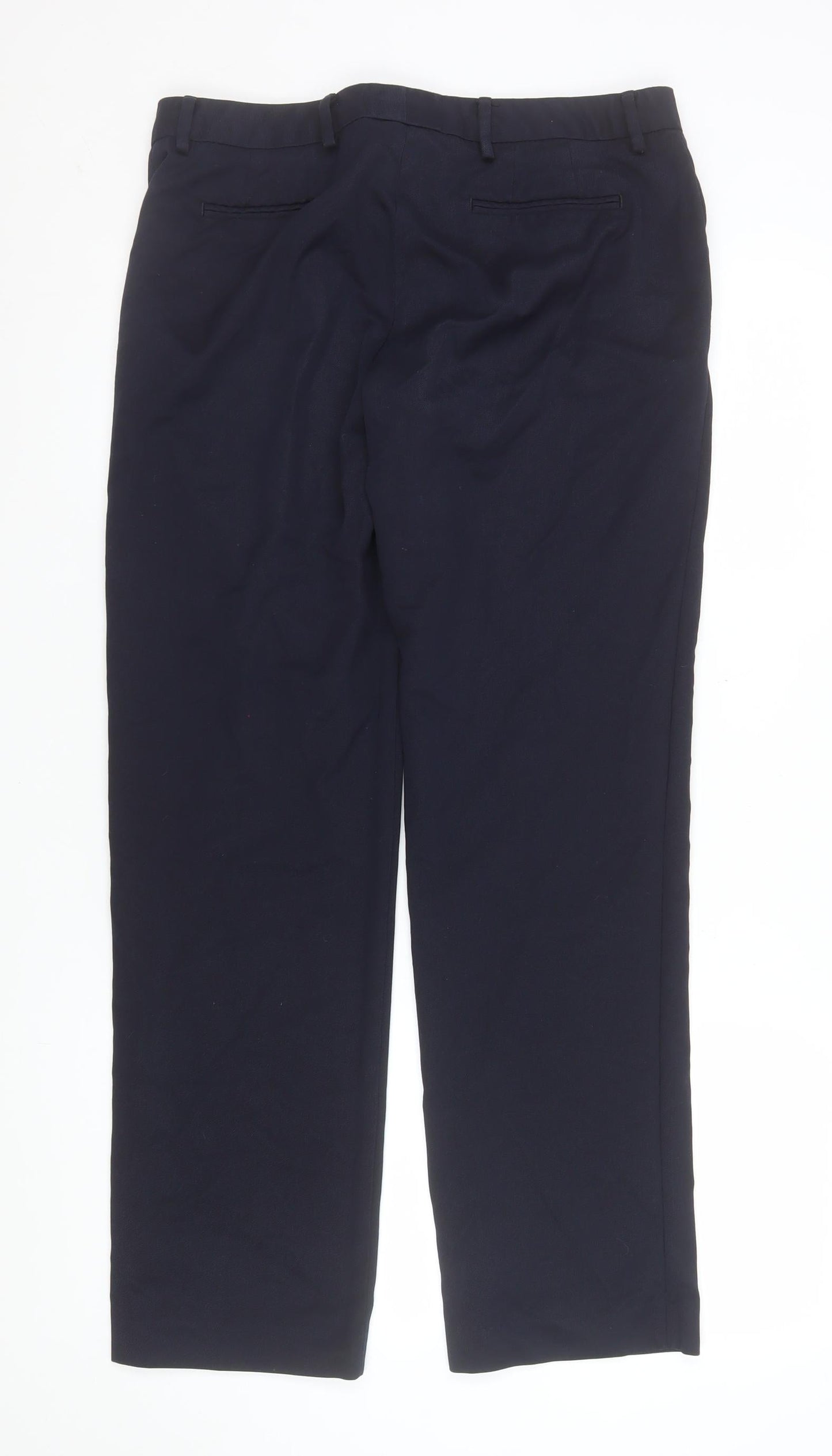 Mens UK Size 42 Brook Taverner Regular Fit Dress Pants Blue Trousers