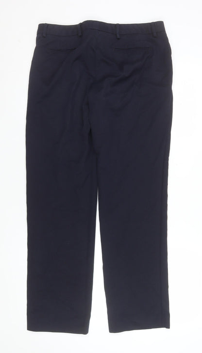 Mens UK Size 42 Brook Taverner Regular Fit Dress Pants Blue Trousers