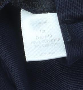 Mens UK Size 42 Brook Taverner Regular Fit Dress Pants Blue Trousers