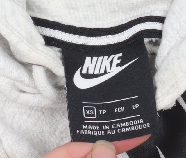 Womens UK Size XS Nike Grey Pullover Hoodie