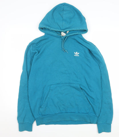Mens UK Size M adidas Blue Pullover Hoodie