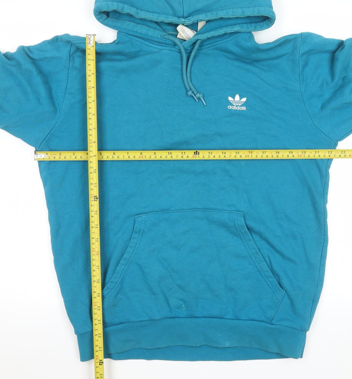 Mens UK Size M adidas Blue Pullover Hoodie