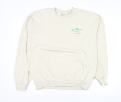 Mens UK Size M ONLY & SONS Beige Pullover Sweatshirt