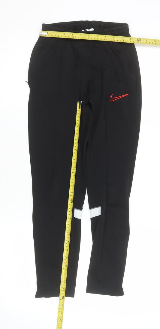 Mens UK Size M Nike Slim Fit Track Pants Black Trousers