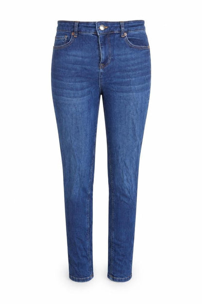 Front view of Dunnes Women’s Blue High Rise Skinny Jeans, size UK 14