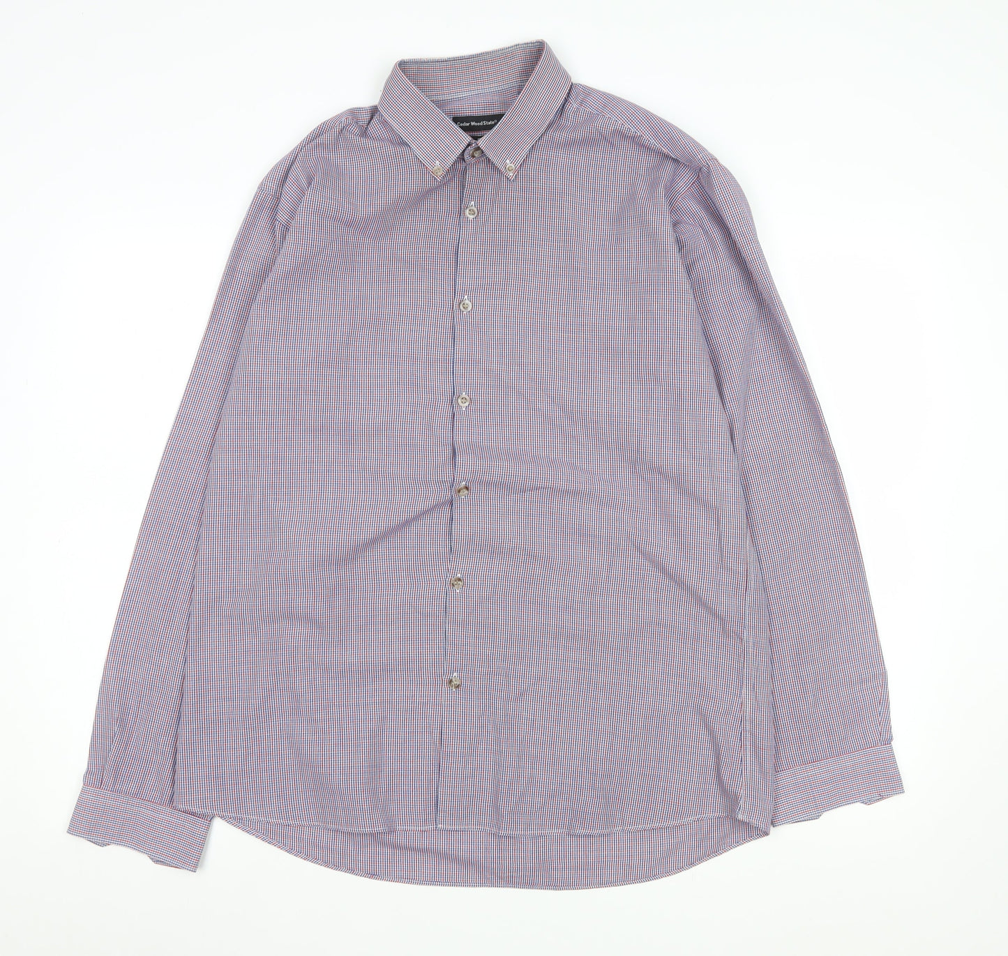 Mens UK Collar Size 16.5 Cedar Wood State Smart Multicoloured  Dress Shirt