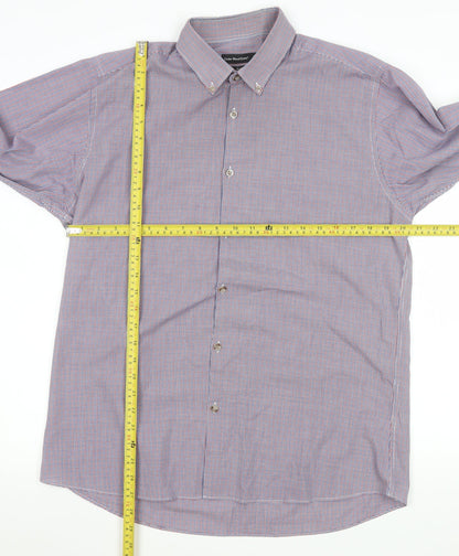 Mens UK Collar Size 16.5 Cedar Wood State Smart Multicoloured  Dress Shirt