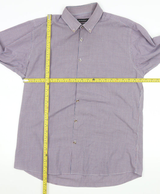 Mens UK Collar Size 16.5 Cedar Wood State Smart Multicoloured  Dress Shirt