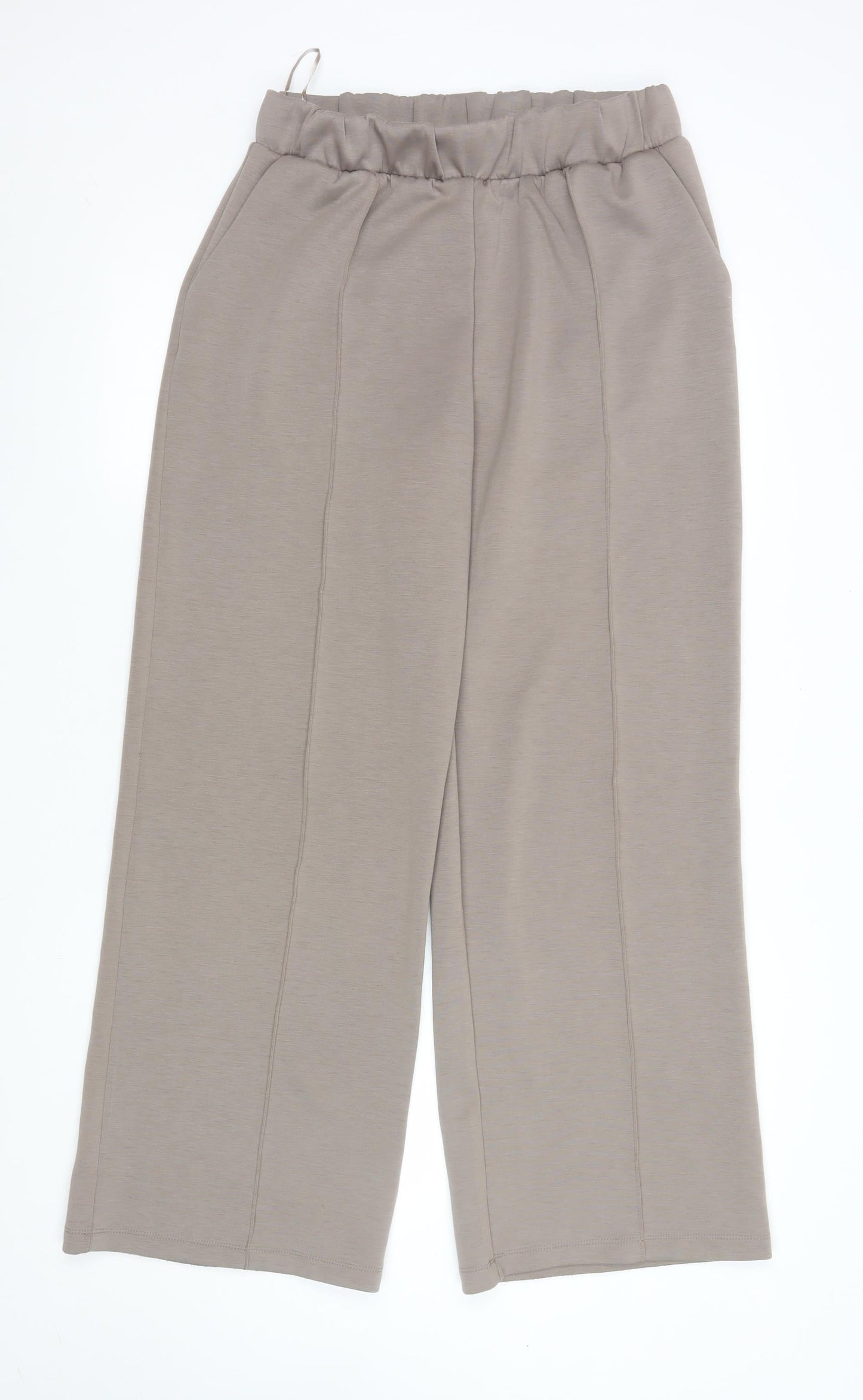 Womens UK Size M Dunnes Stores Regular Fit Cropped Beige Trousers
