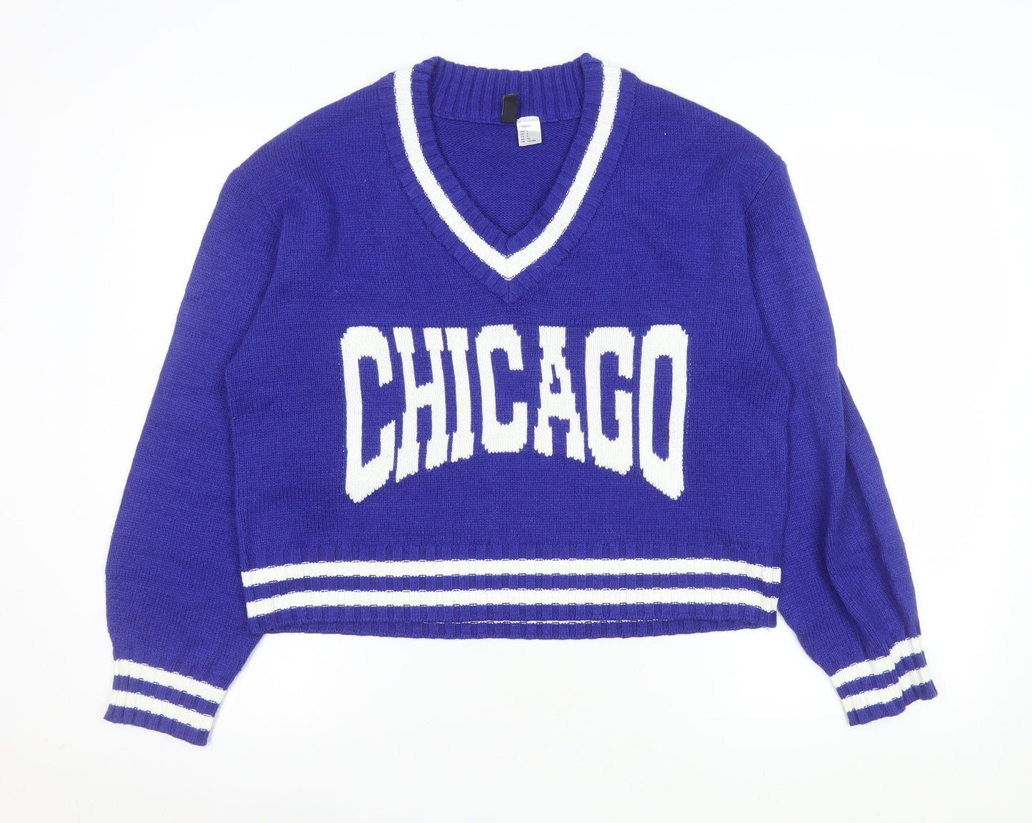 Womens UK Size S H&M Blue Pullover Jumper