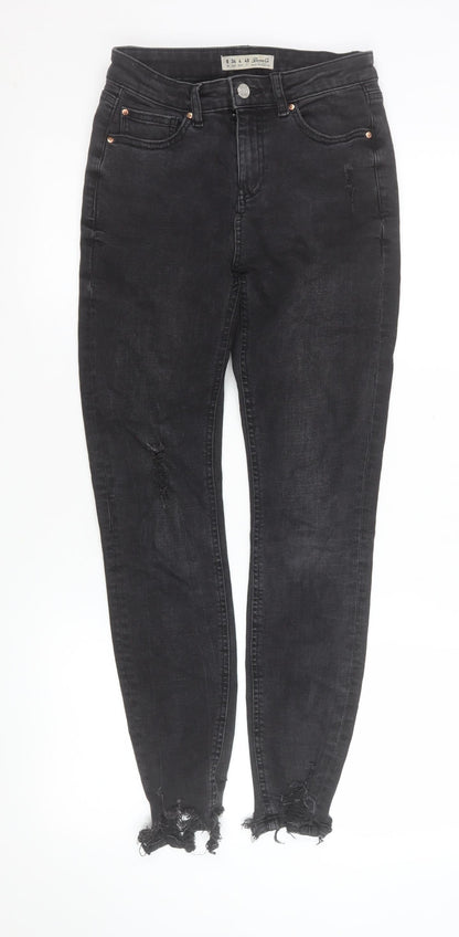 Womens UK Size 8 Denim Co. Slim Fit Skinny Black Jeans