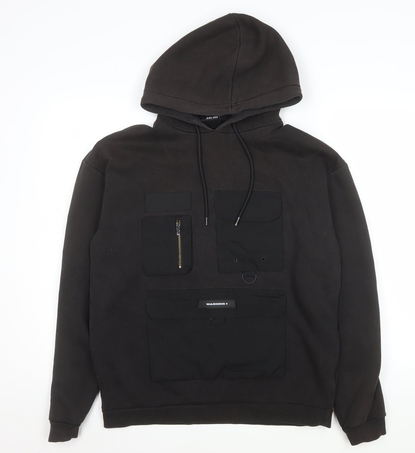 Mens UK Size M Black Squad Black Pullover Hoodie