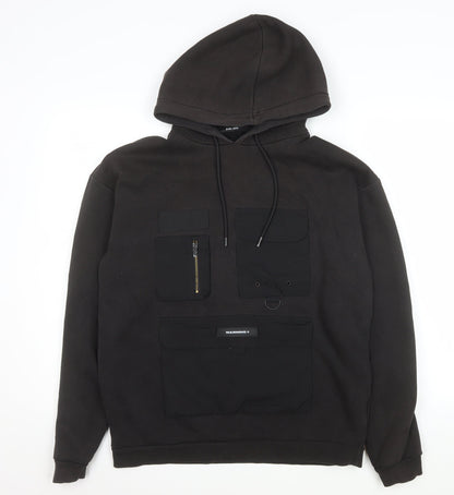 Mens UK Size M Black Squad Black Pullover Hoodie