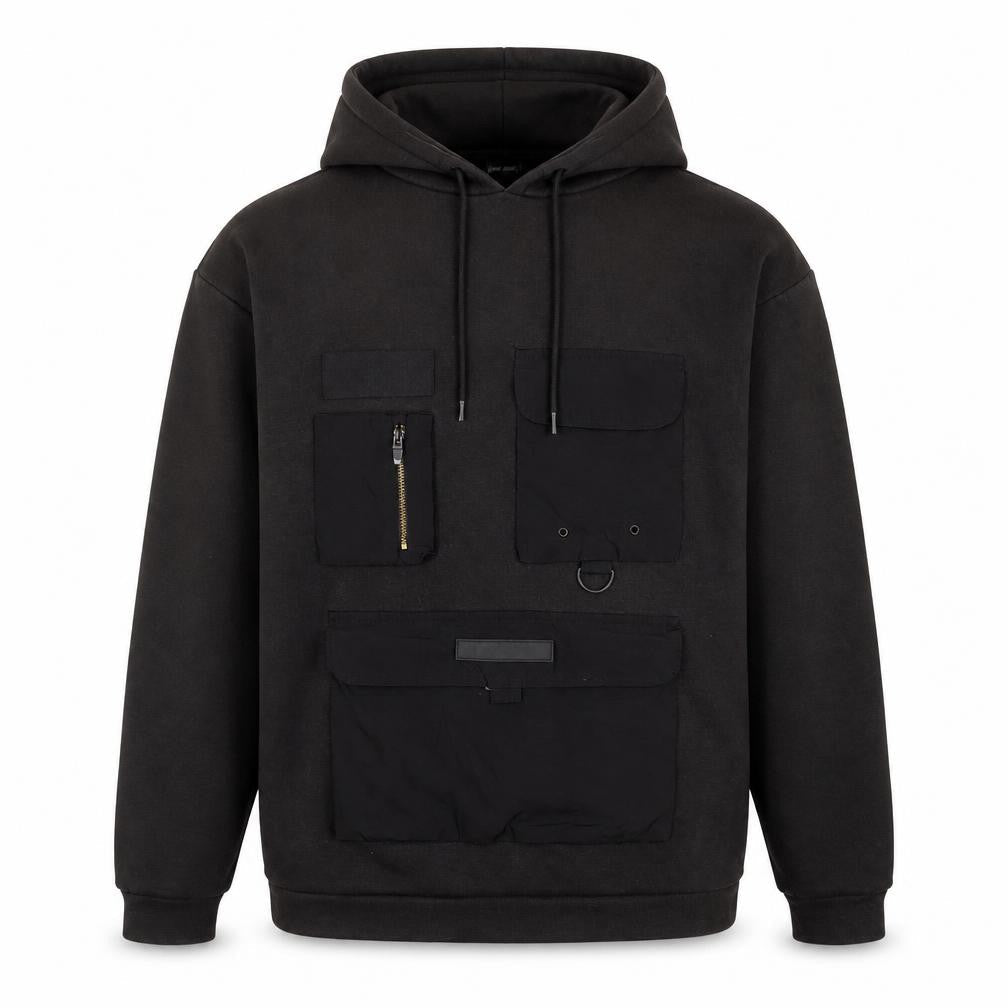 Mens UK Size M Black Squad Black Pullover Hoodie