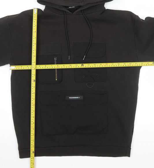 Mens UK Size M Black Squad Black Pullover Hoodie