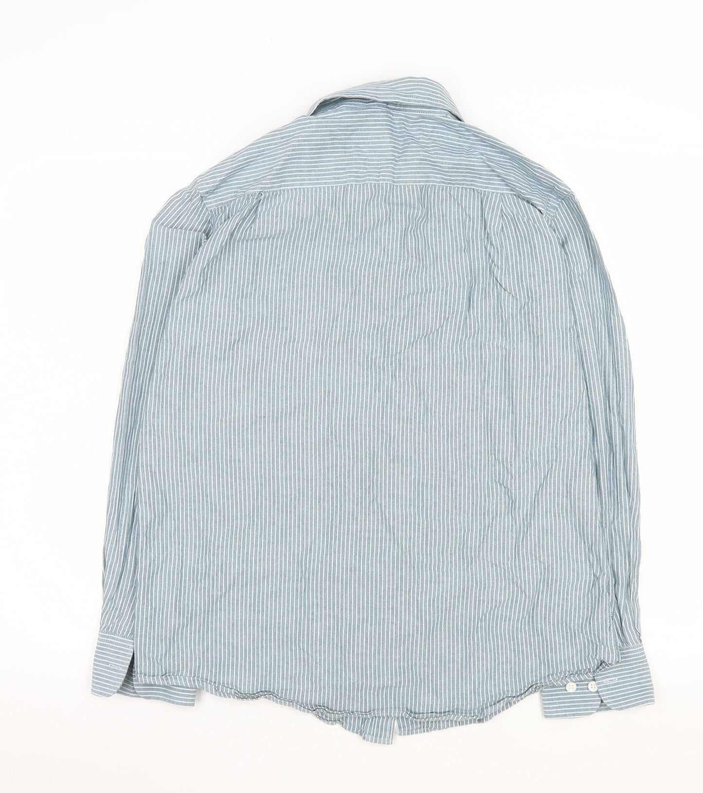 Mens UK Collar Size L Dunnes Stores Smart Blue  Dress Shirt