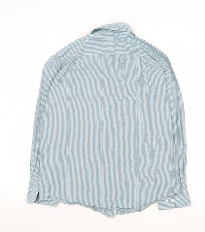 Mens UK Collar Size L Dunnes Stores Smart Blue  Dress Shirt