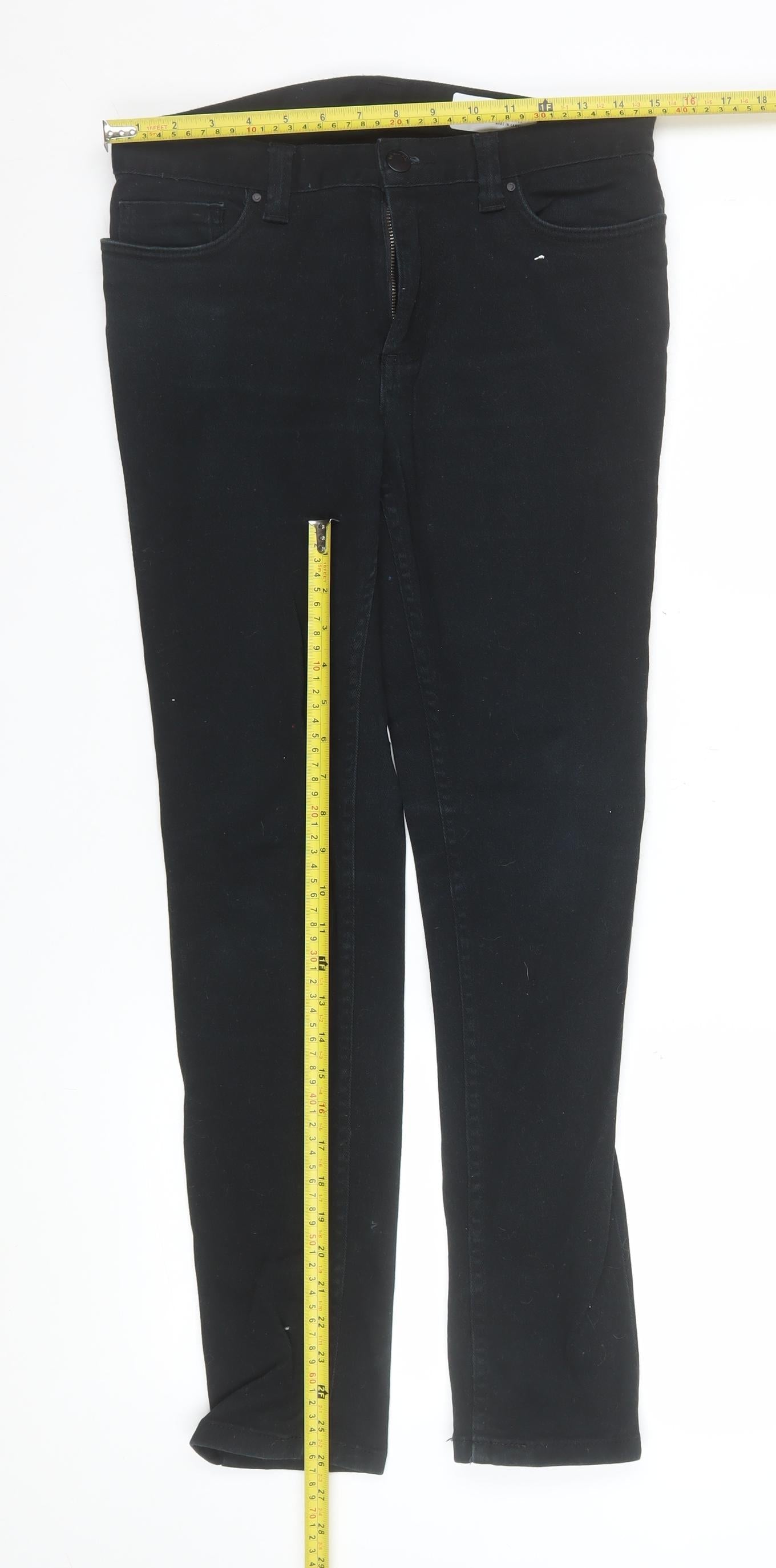 Womens UK Size 10 Denim Co Classic Fit Skinny Black Jeans