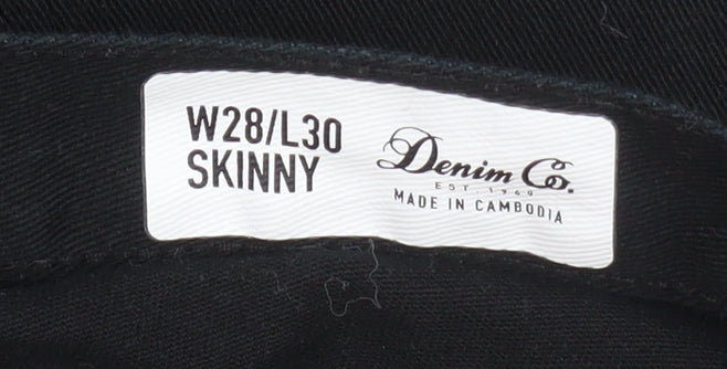 Womens UK Size 10 Denim Co Classic Fit Skinny Black Jeans