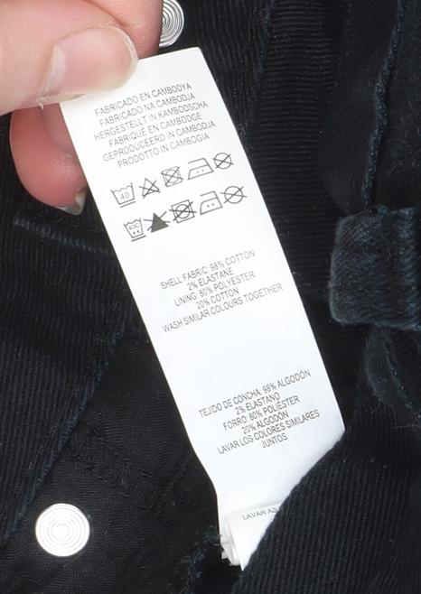 Womens UK Size 10 Denim Co Classic Fit Skinny Black Jeans