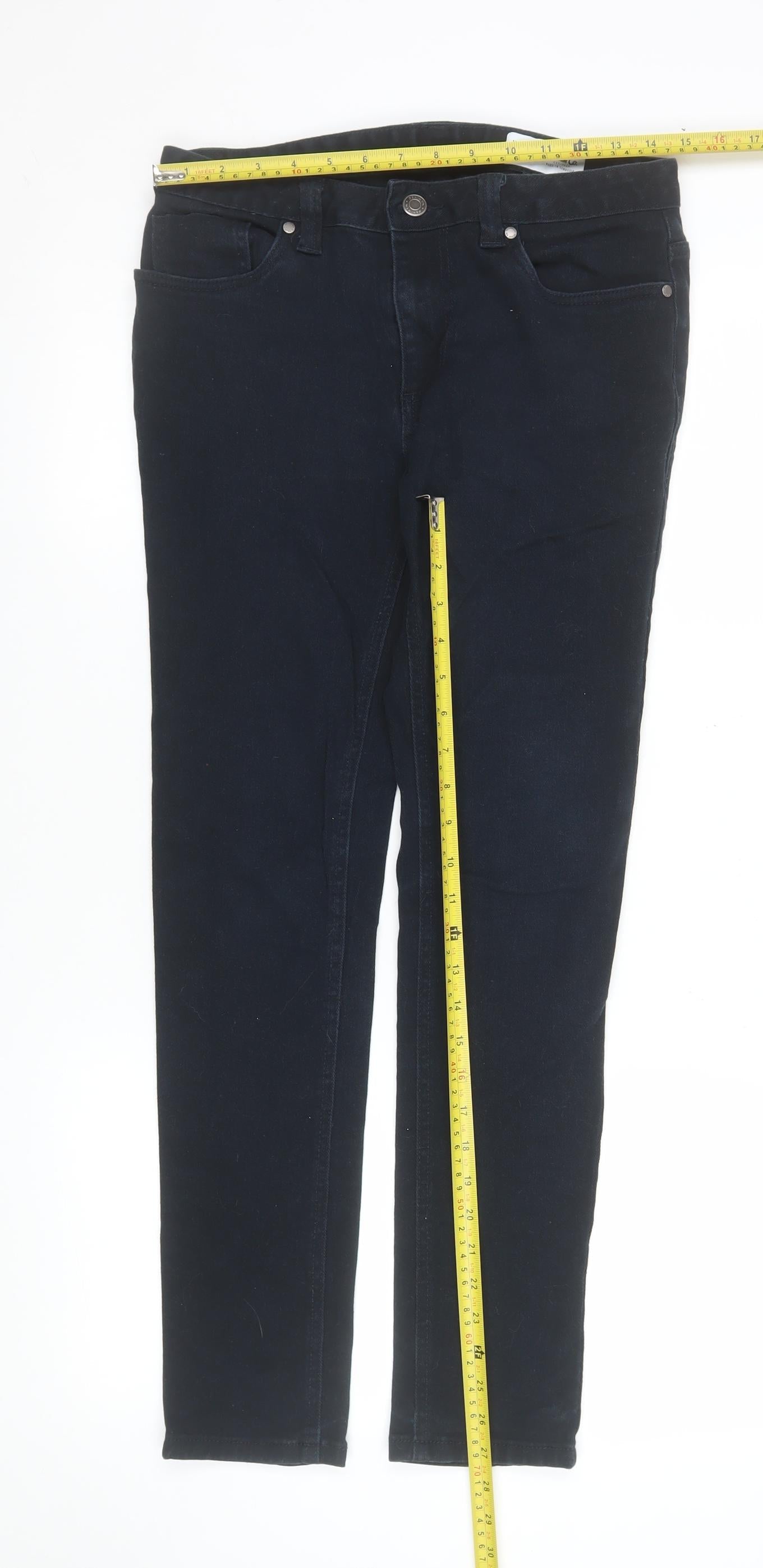Womens UK Size 12 Denim Co Slim Fit Skinny Black Jeans