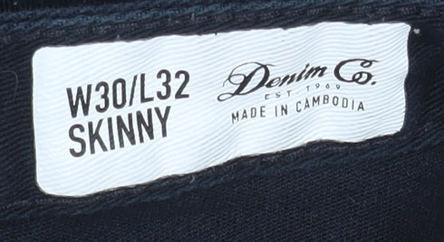 Womens UK Size 12 Denim Co Slim Fit Skinny Black Jeans