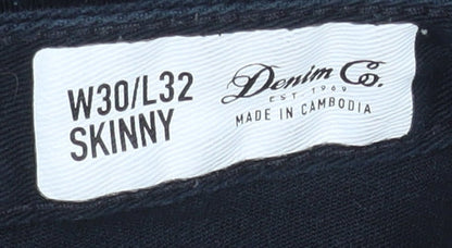 Womens UK Size 12 Denim Co Slim Fit Skinny Black Jeans