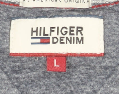 Unisex Adults UK Size L Tommy Hilfiger Blue Basic T-Shirt