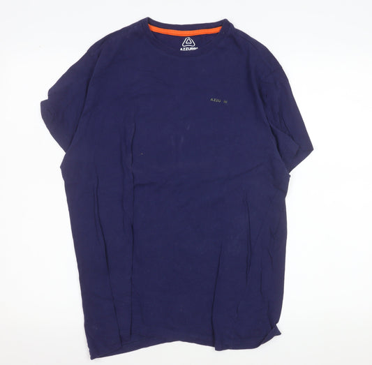 Unisex Adults UK Size L Azzurri Blue Basic T-Shirt