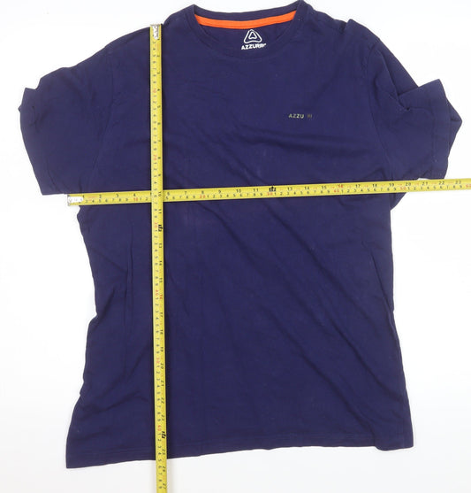 Unisex Adults UK Size L Azzurri Blue Basic T-Shirt