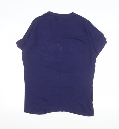Unisex Adults UK Size L Azzurri Blue Basic T-Shirt