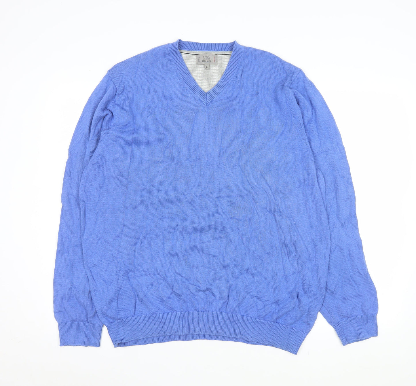 Mens UK Size XL Marks and Spencer Blue Pullover Sweatshirt