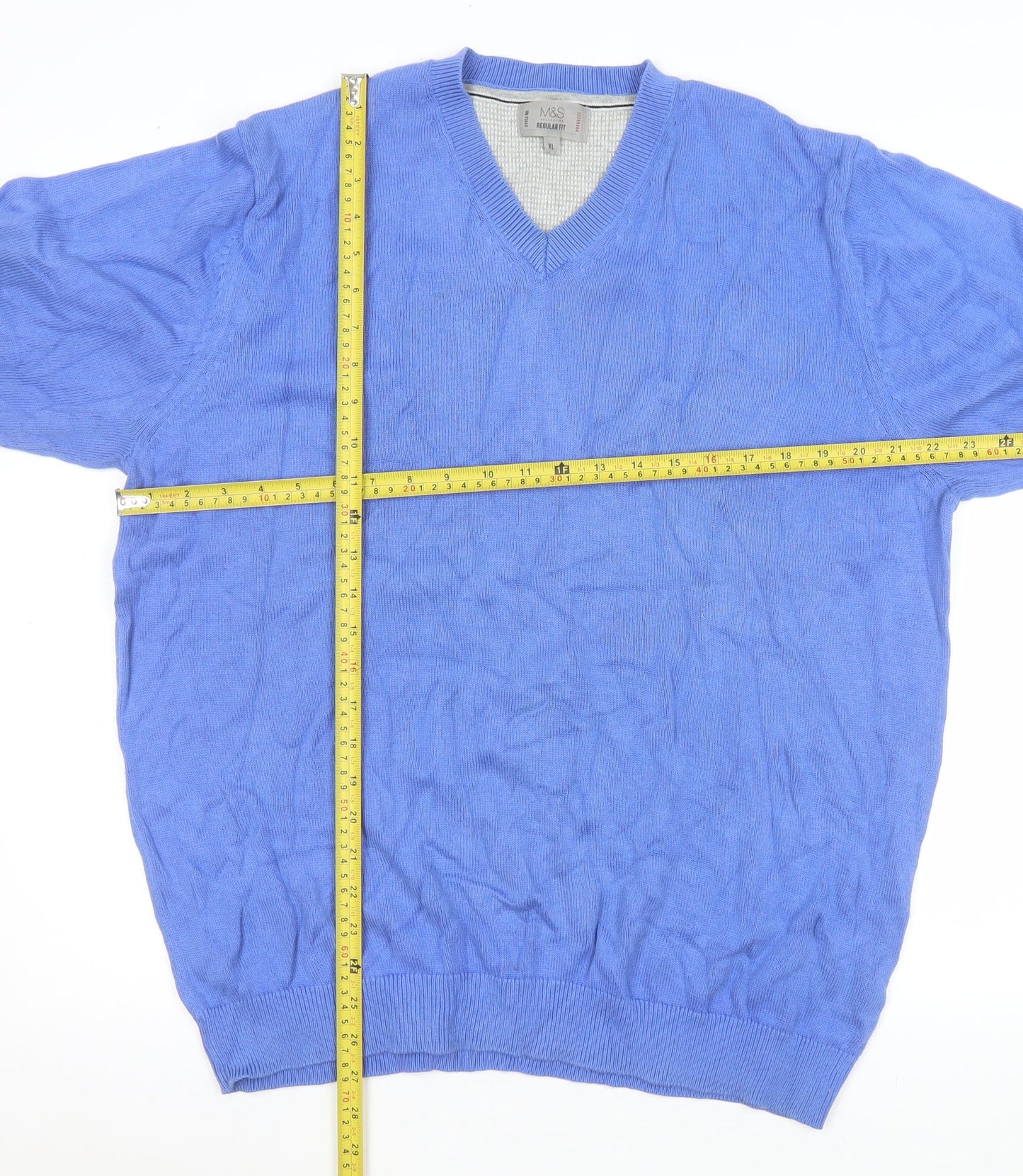Mens UK Size XL Marks and Spencer Blue Pullover Sweatshirt