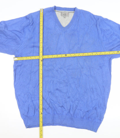 Mens UK Size XL Marks and Spencer Blue Pullover Sweatshirt