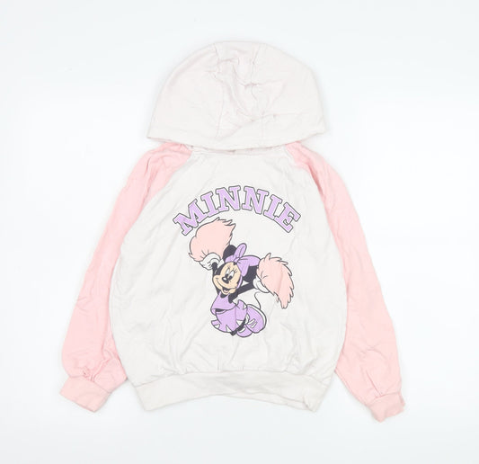Girls UK Size 8-9 Years Disney Multicoloured Pullover Hoodie