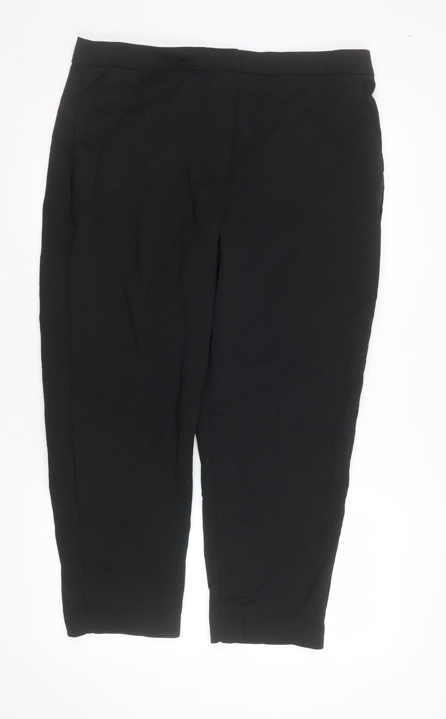 Mens UK Size 18 Marks and Spencer Regular Fit Casual Black Trousers