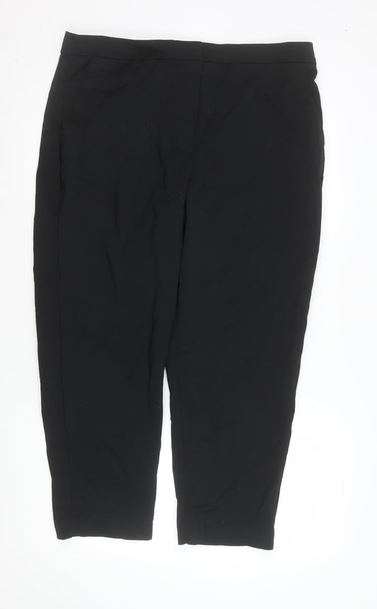 Mens UK Size 18 Marks and Spencer Regular Fit Casual Black Trousers