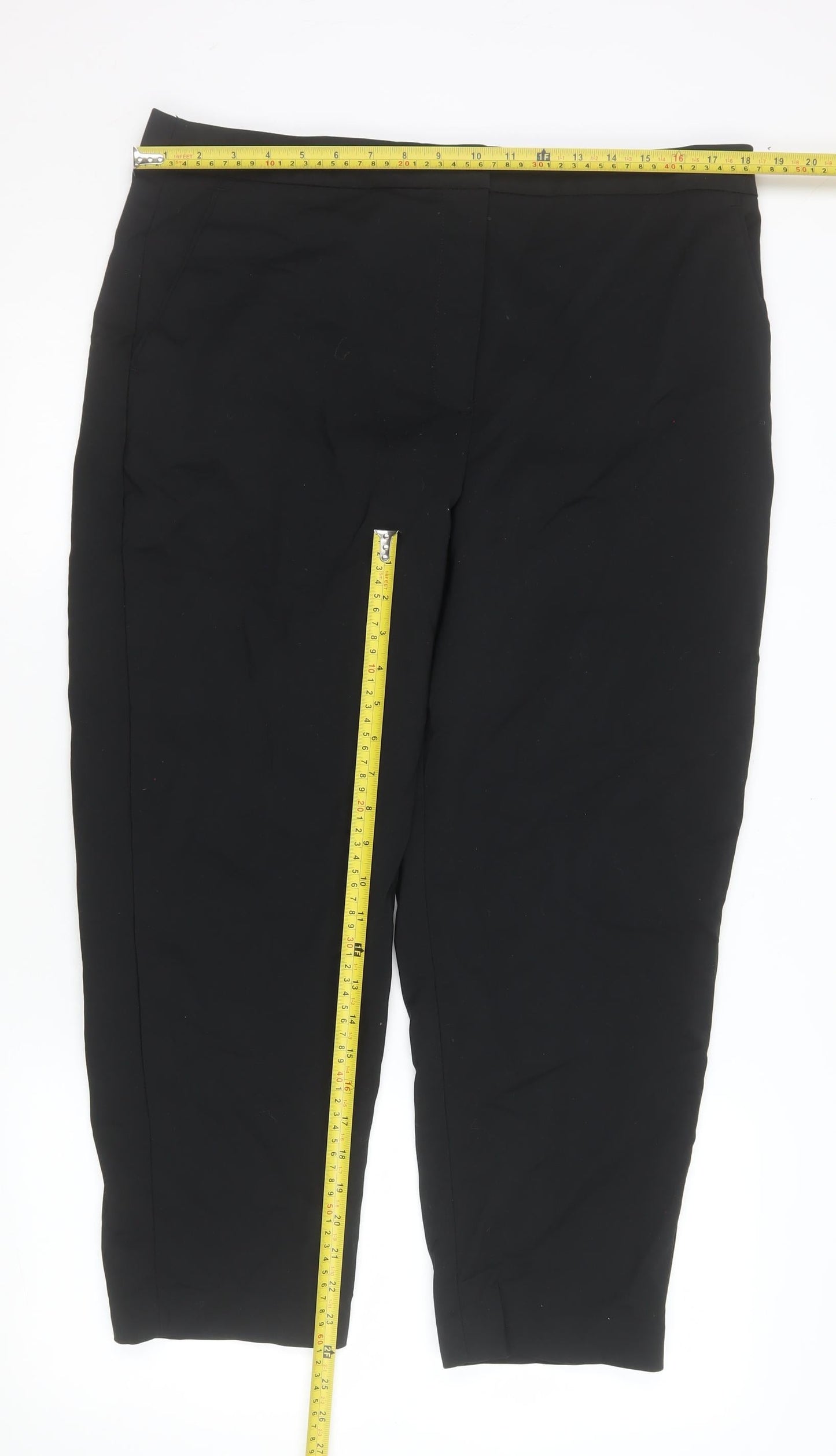 Mens UK Size 18 Marks and Spencer Regular Fit Casual Black Trousers